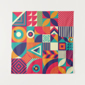 Tenture Pop formes géométriques abstraites, motif transpar (Devant (Horizontal))