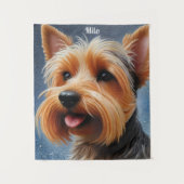 Tenture Pop Pointillisme Yorkshire Terrier Art (Devant)