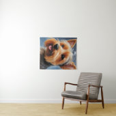 Tenture Pop Pointillisme Yorkshire Terrier Art (En situation (horizontale))