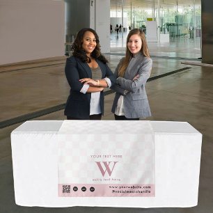 Tenture Pop Up Shop Logo Simple Code QR Chemin de Table Ro