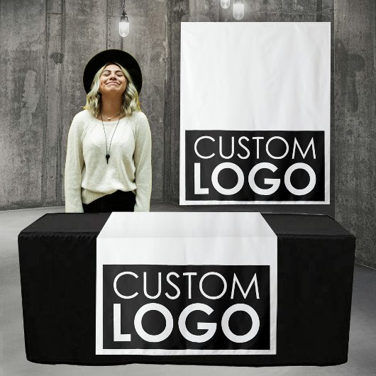 Tenture Pop Up Shop Table Runner Banner Business Big Logo