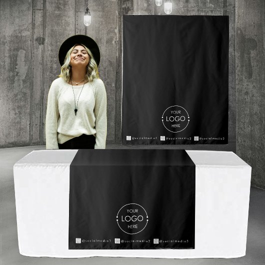Tenture Pop Up Shop Table Runner Banner Business Logo