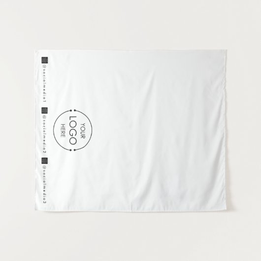 Tenture Pop Up Shop Table Runner Banner Business Logo (Devant (Horizontal))