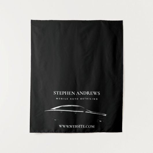 Tenture Pop Up Shop Table Runner Banner Business Logo Auto (Devant)