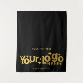 Tenture Pop Up Shop Table Runner Banner Business Logo Gold (Devant)
