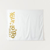 Tenture Pop Up Shop Table Runner Banner Business Logo Gold (Devant (Horizontal))