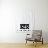 Tenture Pop Up Shop Table Runner Banner Business Text Logo (En situation)