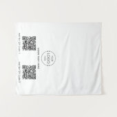 Tenture Pop Up Shop Table Runner Banner Logo 2 QR Codes (Devant (Horizontal))