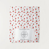 Tenture Pop Up Shop Table Runner Banner Logo fraise (Devant)