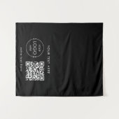Tenture Pop Up Shop Table Runner Banner Logo QR Code (Devant (Horizontal))