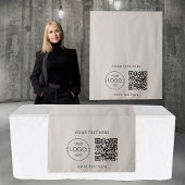 Tenture Pop Up Shop Table Runner Banner Logo QR Code