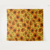 Tenture Poppies orange (Devant (Horizontal))