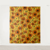 Tenture Poppies orange (Devant)