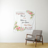 Tenture Populaire Floral Personnaliser Argent (En situation)