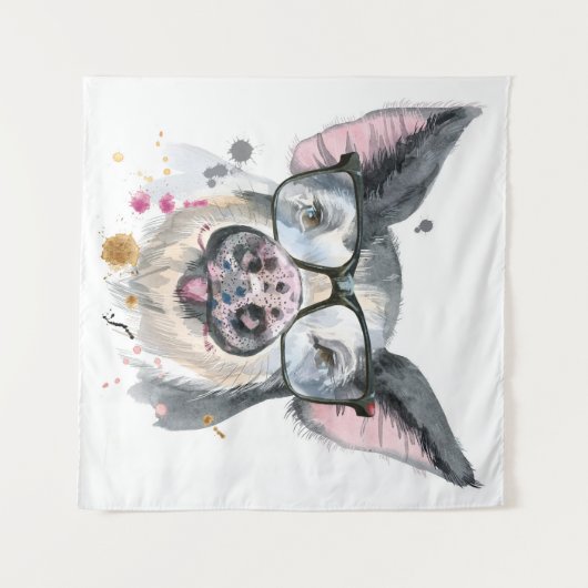 Tenture Porc à la mode (Devant (Horizontal))