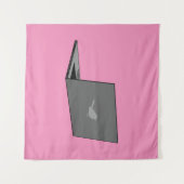 Tenture Portable gris avec logo d'oiseau (Devant (Horizontal))