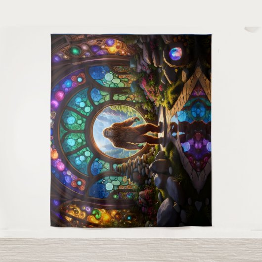 Tenture Portail Dimensionnel Sasquatch (Devant)