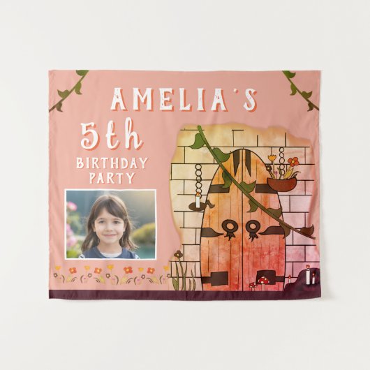 Tenture Porte de château de conte de fées Fleur Photo de f (Devant (Horizontal))