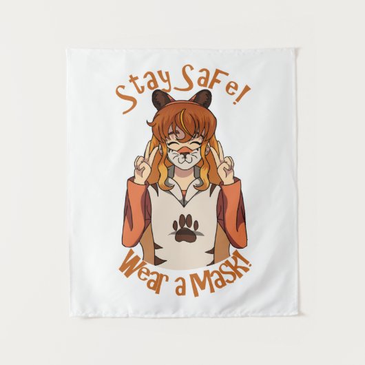 Tenture Portez un Masque ! (Devant)