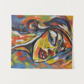 Tenture Portrait Abstrait gras - Art expressionniste (Devant (Horizontal))