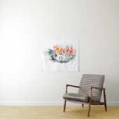 Tenture Portrait Bouddha Charcoal Watercolor Poster d'art (En situation (horizontale))