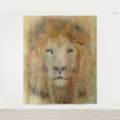 Tenture Portrait d'aquarelle du lion d'Afrique (Devant)