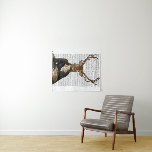 Tenture Portrait de cerfs (En situation (horizontale))