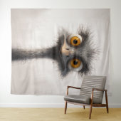 Tenture Portrait de dessin à l'autruche (En situation (horizontale))