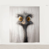 Tenture Portrait de dessin à l'autruche (Devant)