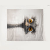 Tenture Portrait de dessin animé d'autruche aux yeux écarq (Devant (Horizontal))