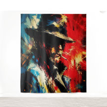Portrait de gangster abstrait style vintage