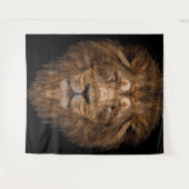 Tenture Portrait de lion géométrique (Devant (Horizontal))