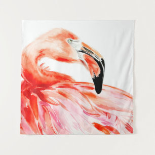 Tenture Portrait de profil d'oiseau rose Flamant rose, bea
