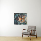 Tenture Portrait de tigre dans la jungle (En situation (horizontale))