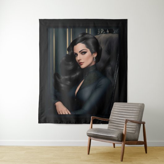 Tenture Portrait de Tressa Straninski par Xzendor7 (En situation)