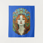 Tenture Portrait d'une belle femme en verre tendu (Devant)