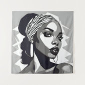 Tenture Portrait d'une femme noire (Devant)