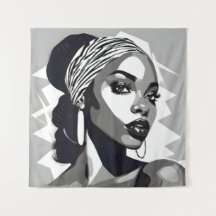 Tenture Portrait d'une femme noire