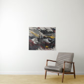 Tenture Portrait expressionniste Abstrait audacieux Art mo (En situation (horizontale))