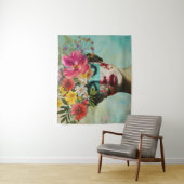 Tenture Portrait Floral Vintage (En situation)
