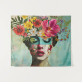 Tenture Portrait Floral Vintage (Devant (Horizontal))
