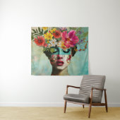 Tenture Portrait Floral Vintage (En situation (horizontale))