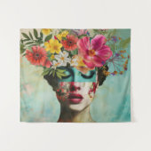 Tenture Portrait Floral Vintage (Devant (Horizontal))