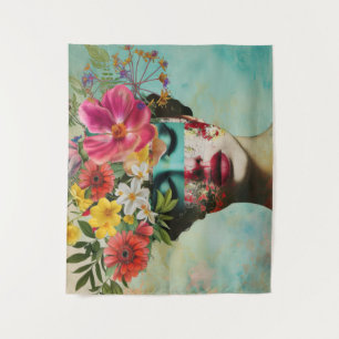 Tenture Portrait Floral Vintage