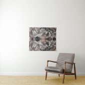 Tenture Portrait géométrique Wolf Lone (En situation (horizontale))