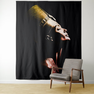 Tenture Portrait minimaliste de la reine égyptienne Néfert