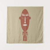 Tenture Portrait tribal africain Abstrait (Devant)