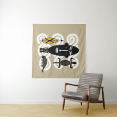 Tenture Portrait tribal africain Abstrait (En situation (horizontale))