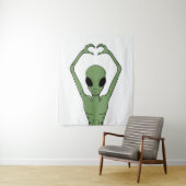 Tenture Pose du cœur extraterrestre (En situation)