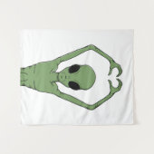 Tenture Pose du cœur extraterrestre (Devant (Horizontal))